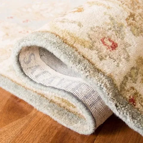 Antiquity Wool Rug in Gray Blue and Beige - The Mayfair Hall