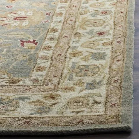 Antiquity Wool Rug in Gray Blue and Beige - The Mayfair Hall