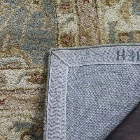 Antiquity Wool Rug in Gray Blue and Beige