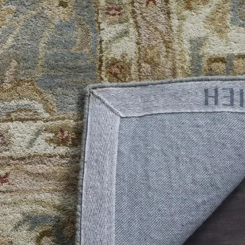 Antiquity Wool Rug in Gray Blue and Beige - The Mayfair Hall