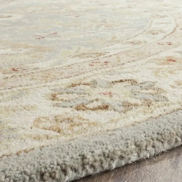 Antiquity Wool Rug in Gray Blue and Beige - The Mayfair Hall
