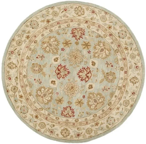 Antiquity Wool Rug in Gray Blue and Beige - The Mayfair Hall