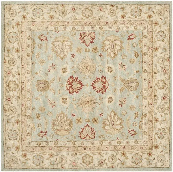 Antiquity Wool Rug in Gray Blue and Beige