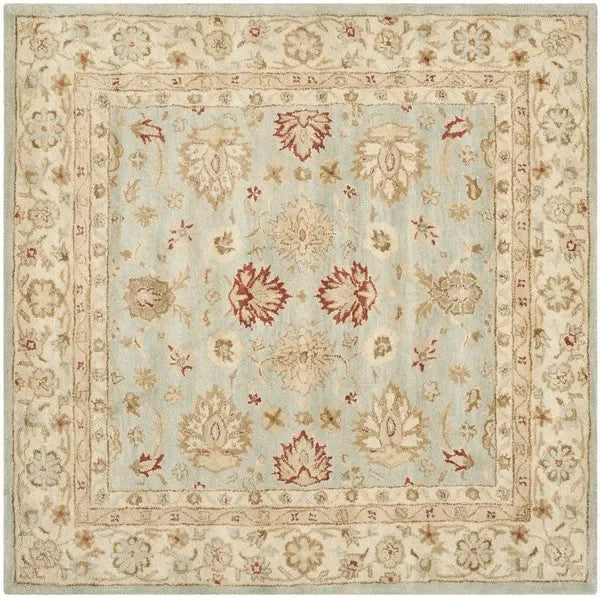 Antiquity Wool Rug in Gray Blue and Beige - The Mayfair Hall