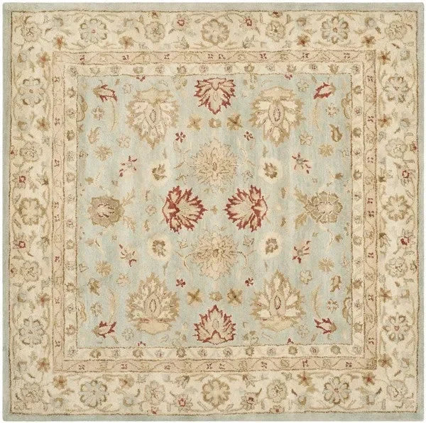 Antiquity Wool Rug in Gray Blue and Beige - The Mayfair Hall