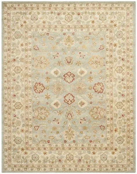 Antiquity Wool Rug in Gray Blue and Beige