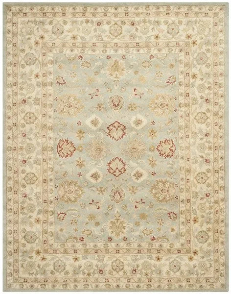 Antiquity Wool Rug in Gray Blue and Beige - The Mayfair Hall