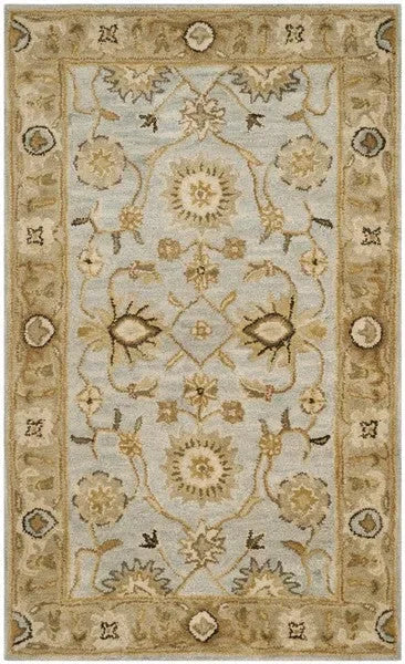 Antiquity Wool Rug in Light Blue and Sage - The Mayfair Hall