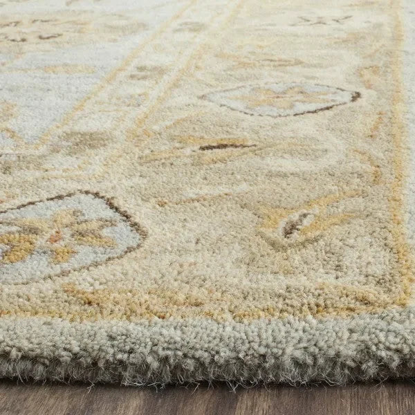 Antiquity Wool Rug in Light Blue and Sage - The Mayfair Hall