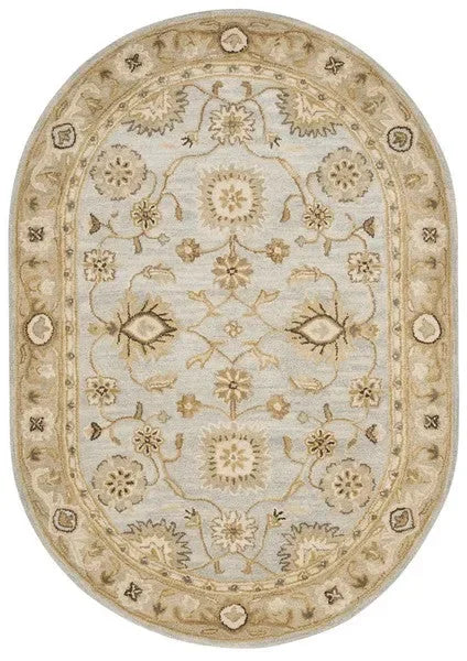 Antiquity Wool Rug in Light Blue and Sage - The Mayfair Hall