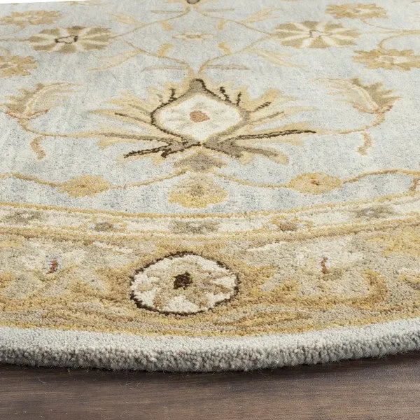 Antiquity Wool Rug in Light Blue and Sage - The Mayfair Hall