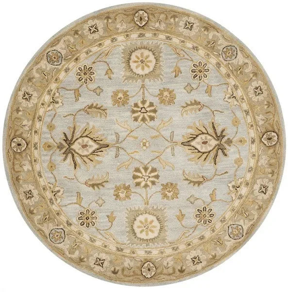 Antiquity Wool Rug in Light Blue and Sage - The Mayfair Hall