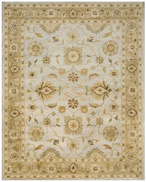 Antiquity Wool Rug in Light Blue and Sage - The Mayfair Hall