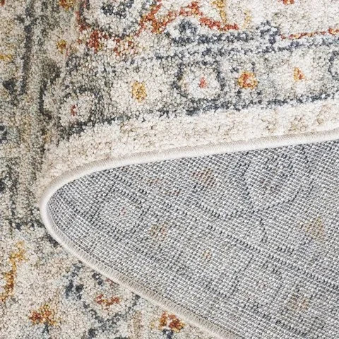 Avalon Polyester Rug in Ivory and Light Blue - The Mayfair Hall