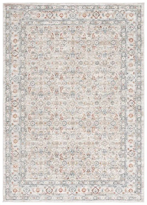 Avalon Polyester Rug in Ivory and Light Blue
