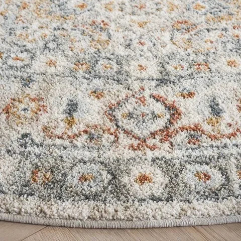Avalon Polyester Rug in Ivory and Light Blue - The Mayfair Hall