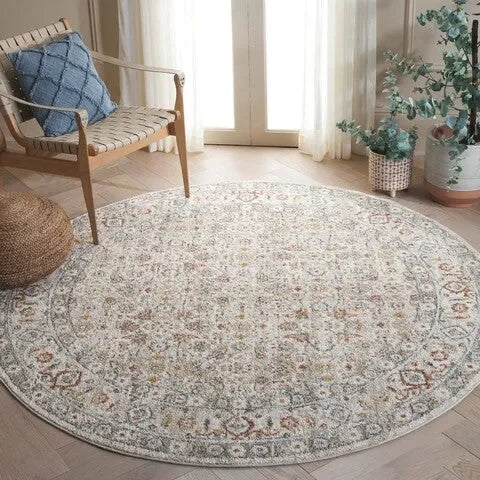 Avalon Polyester Rug in Ivory and Light Blue - The Mayfair Hall
