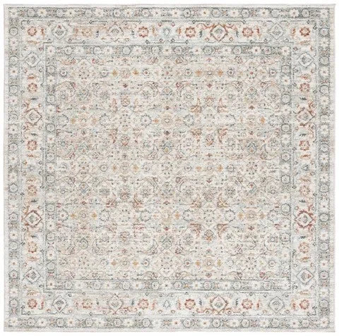 Avalon Polyester Rug in Ivory and Light Blue - The Mayfair Hall