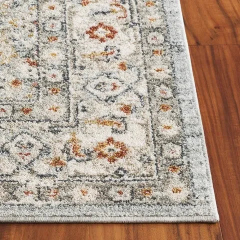 Avalon Polyester Rug in Light Blue and Ivory - The Mayfair Hall