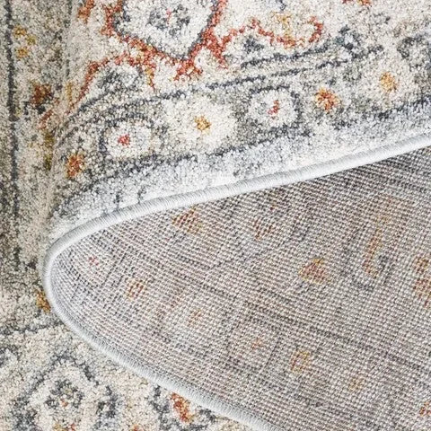 Avalon Polyester Rug in Light Blue and Ivory - The Mayfair Hall