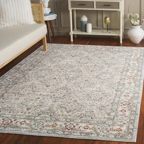 Avalon Polyester Rug in Light Blue and Ivory - The Mayfair Hall