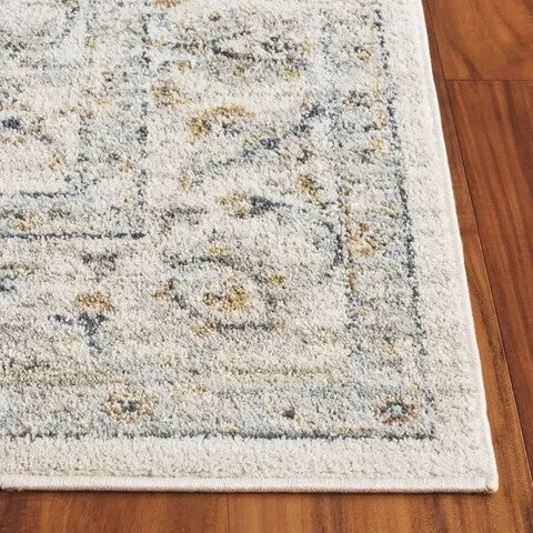 Avalon Polyester Rug in Ivory and Blue - The Mayfair Hall