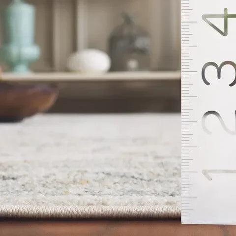 Avalon Polyester Rug in Ivory and Blue - The Mayfair Hall