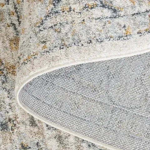 Avalon Polyester Rug in Ivory and Blue - The Mayfair Hall