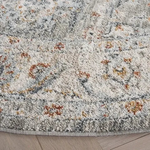 Avalon Polyester Rug in Gray and Light Blue - The Mayfair Hall
