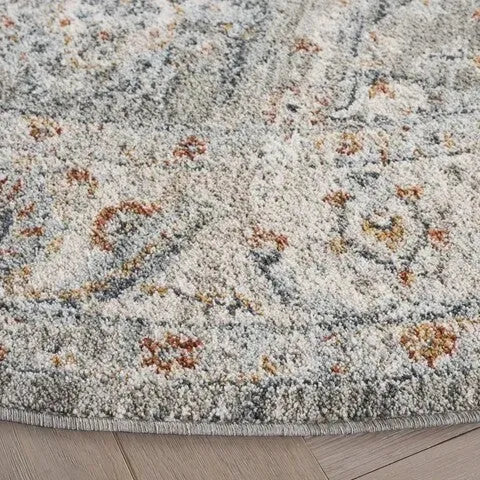 Avalon Polyester Rug in Gray and Light Blue - The Mayfair Hall