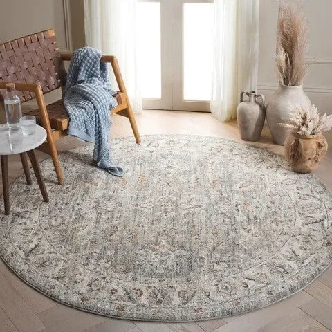 Avalon Polyester Rug in Gray and Light Blue - The Mayfair Hall
