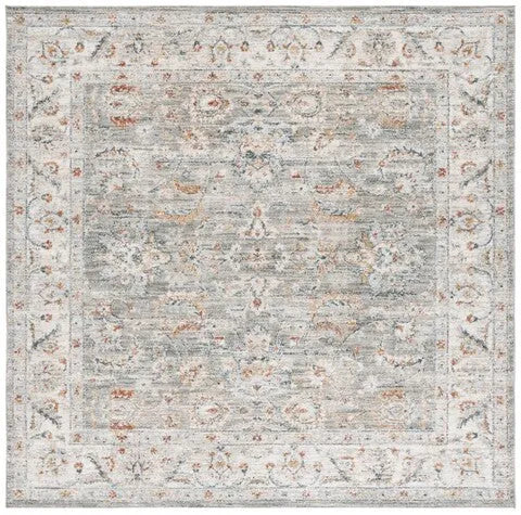 Avalon Polyester Rug in Gray and Light Blue