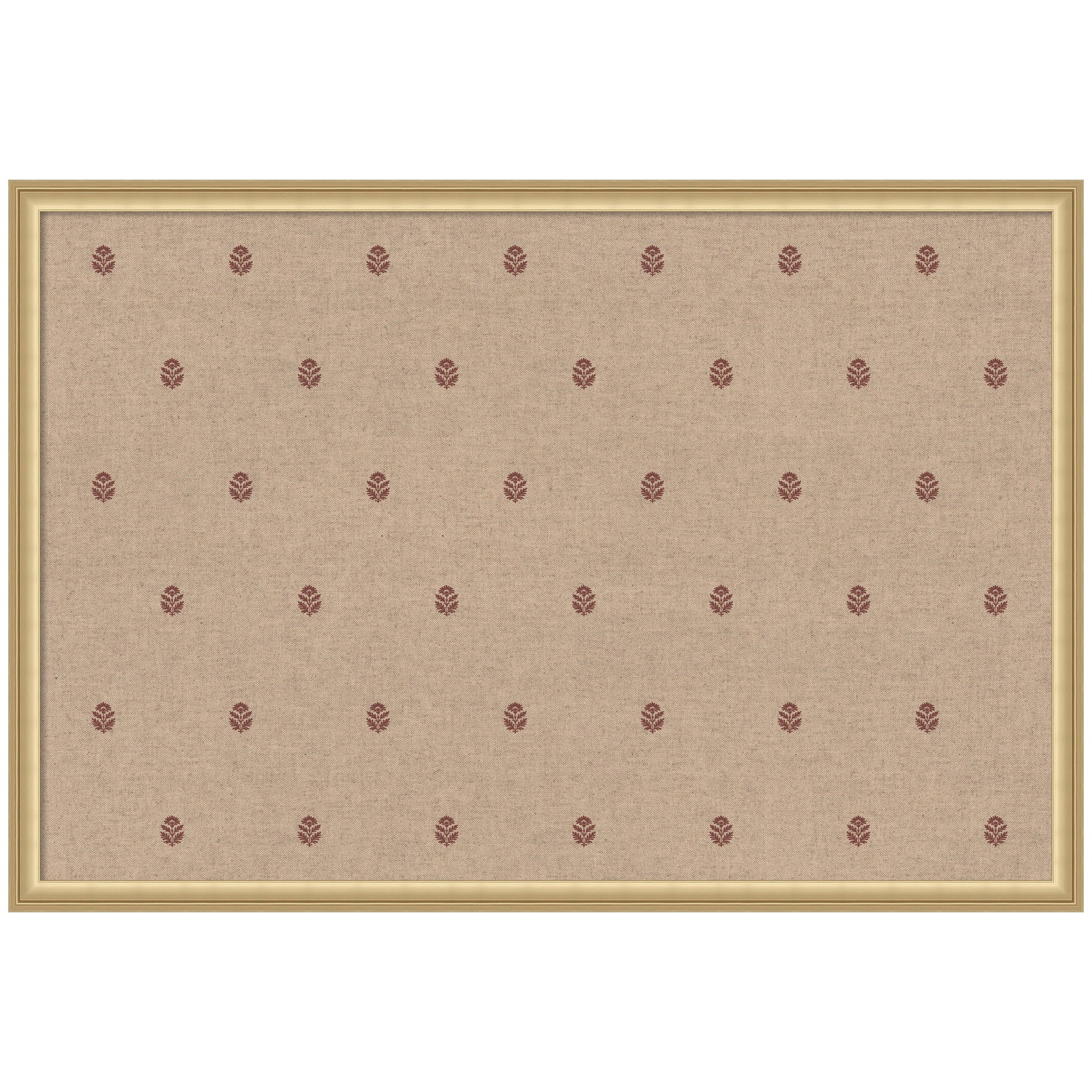 Pinboard Red Botanical Block Print