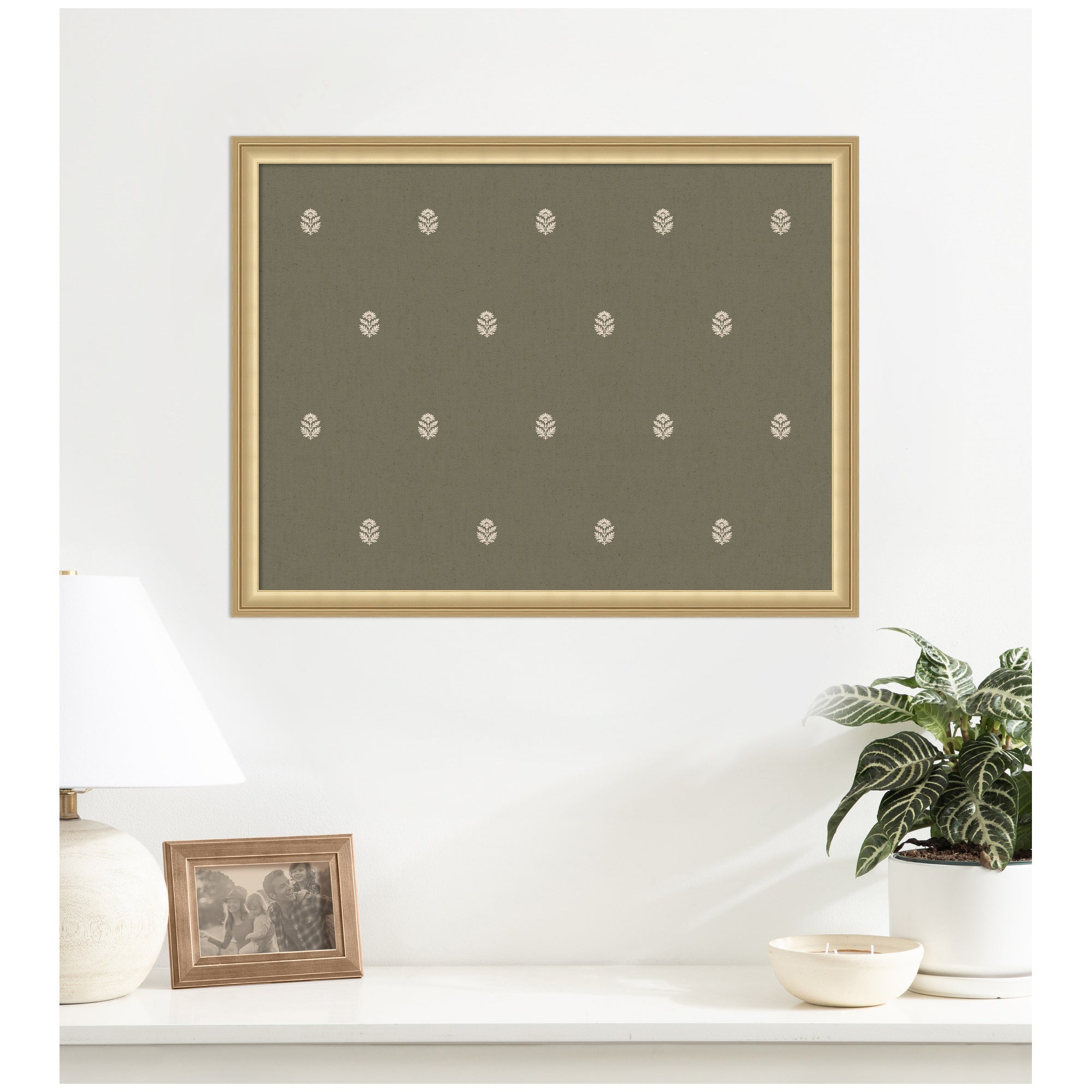 Pinboard Green Botanical Block Print