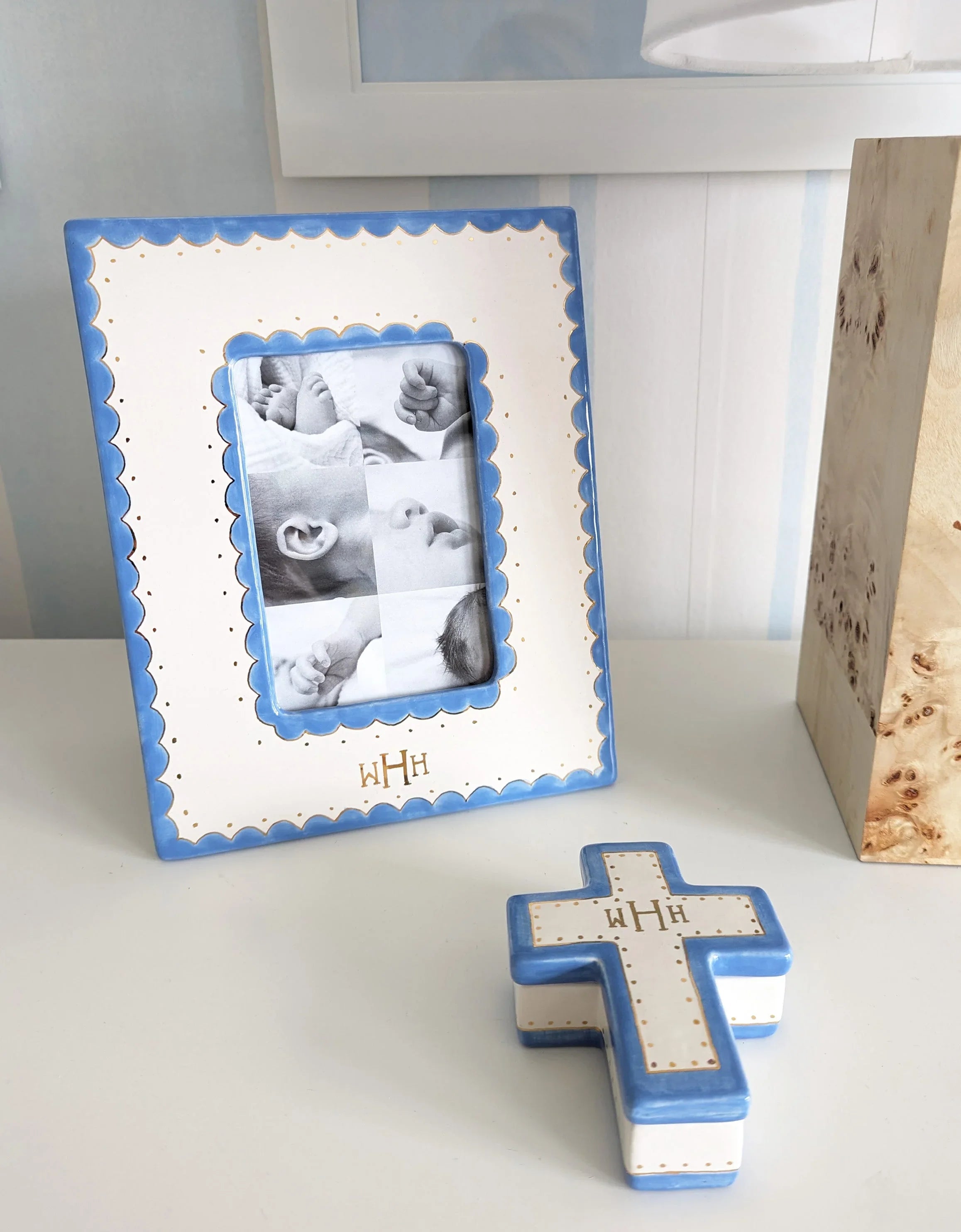 Scallop Monogrammed Photo Frame - The Mayfair Hall
