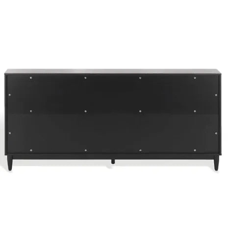 Roseanne Wood Frame Sideboard in Black and Natural - The Mayfair Hall