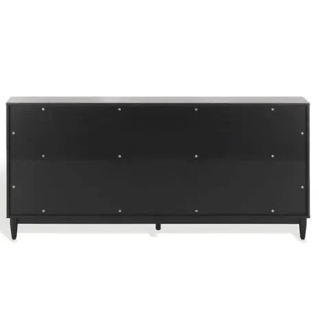Roseanne Wood Frame Sideboard in Black and Natural - The Mayfair Hall