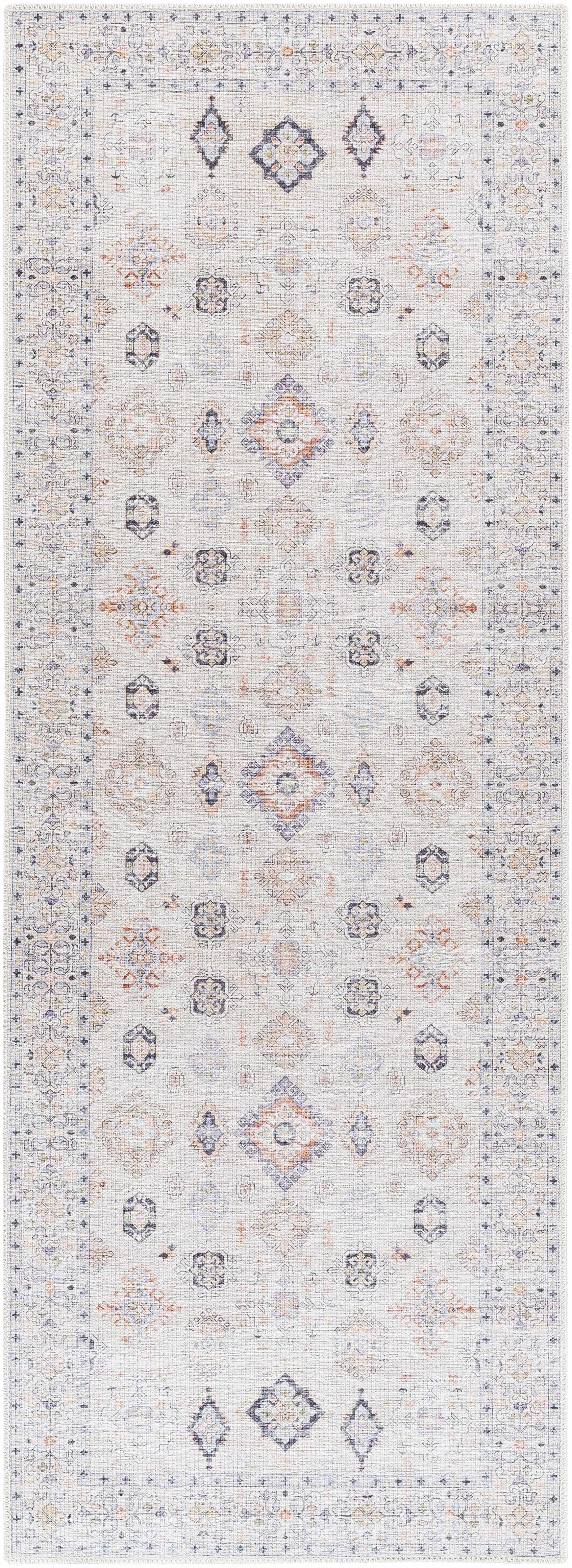 Beckett Vintage Polyester Area Rug in Beige