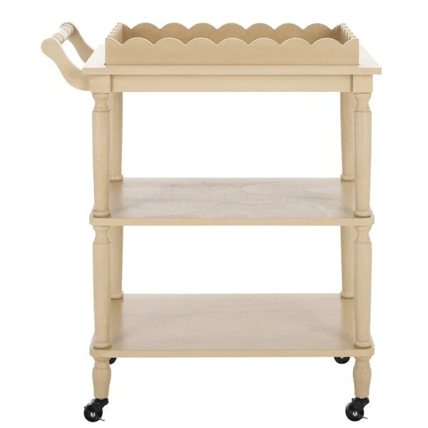 Haven 3 Tier Wood Dining Cart in Natural