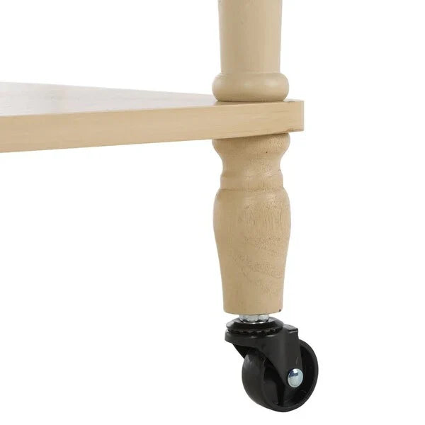 Haven 3 Tier Wood Dining Cart in Natural