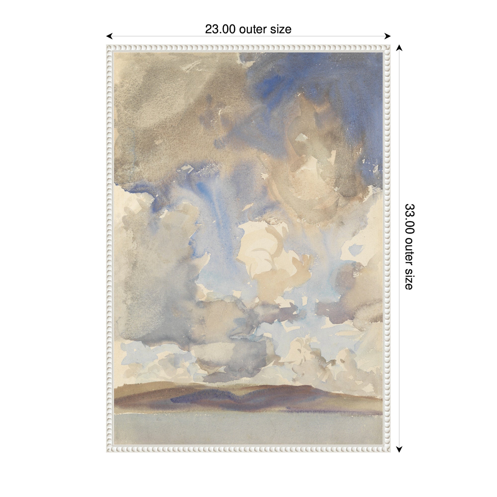 Clouds 1897 John Singer Sargent by Nostalgia Prints Framed Canvas Wall Art Print