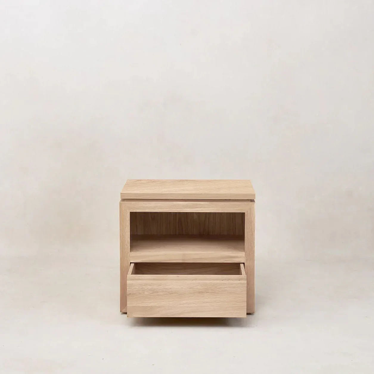 Sofita Wood Nightstand - White Oak - The Mayfair Hall