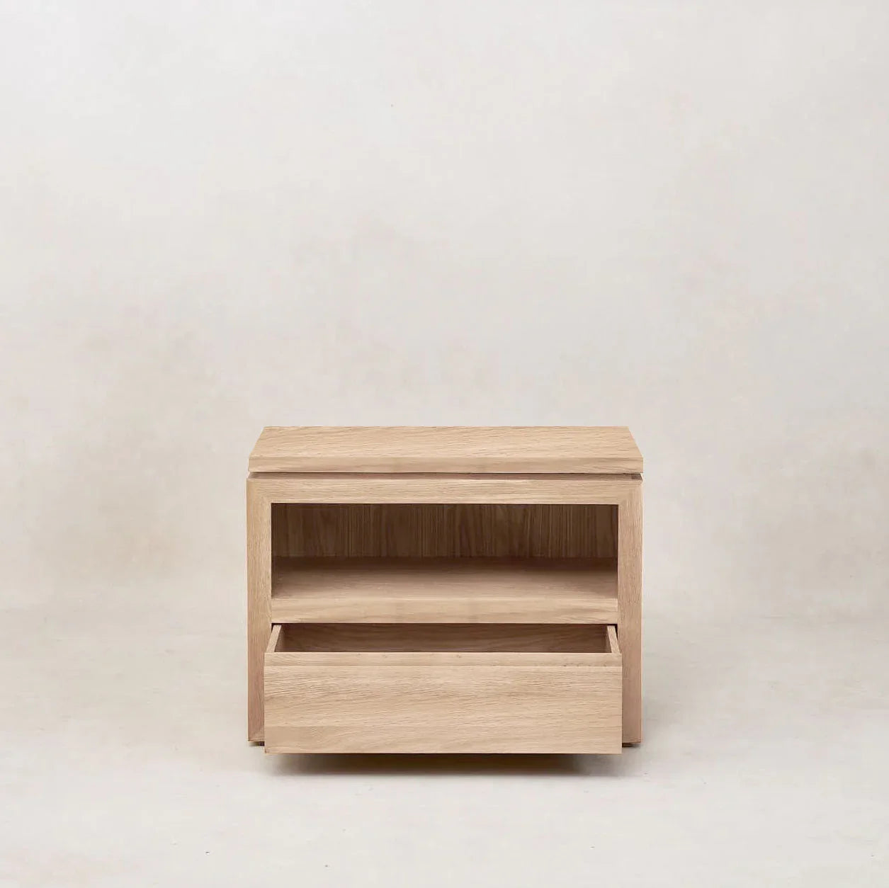 Sofita Wood Nightstand - White Oak - The Mayfair Hall