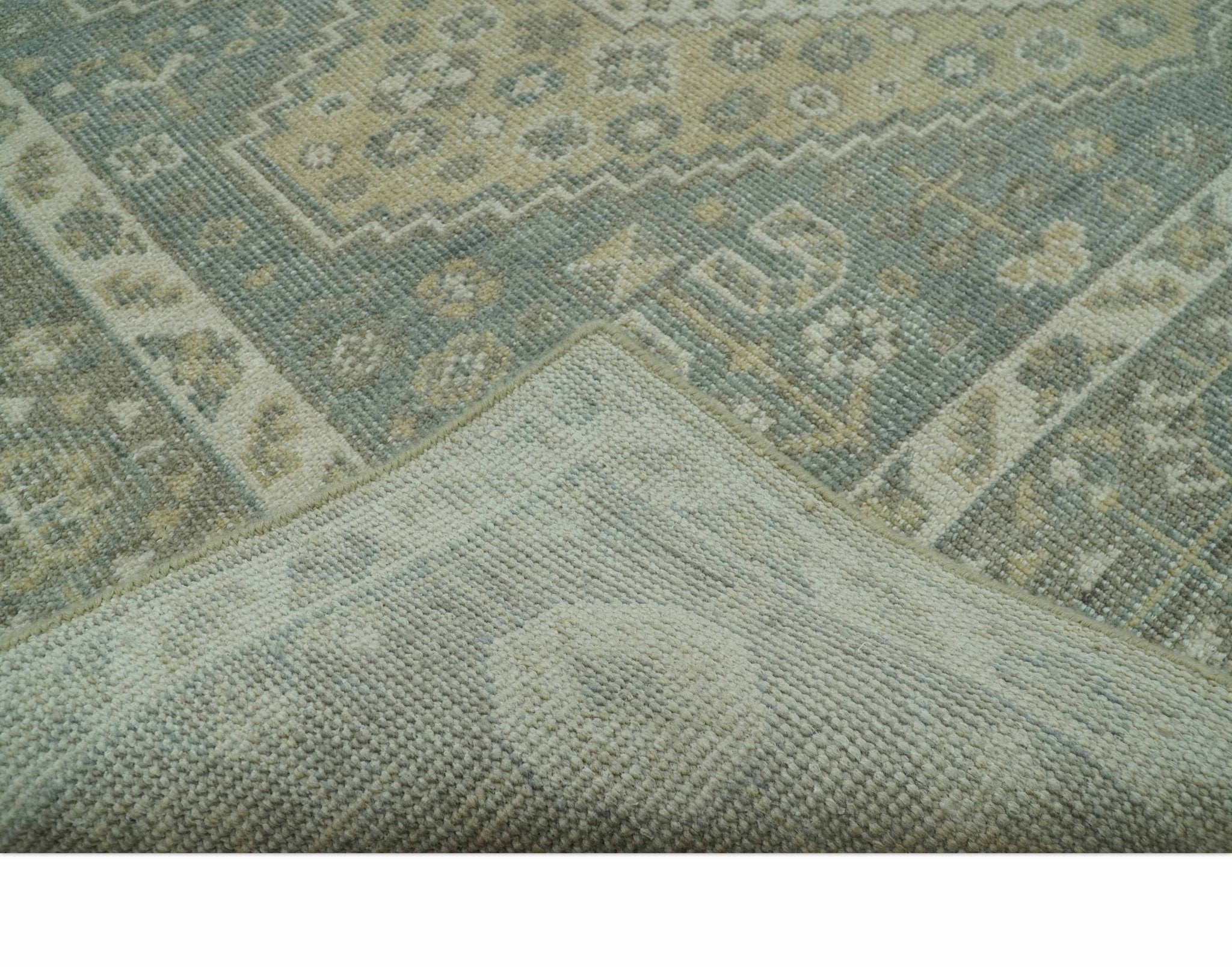 Beige And Gray Traditional Turkish Design 8x10 Hand Knotted Wool Area Rug