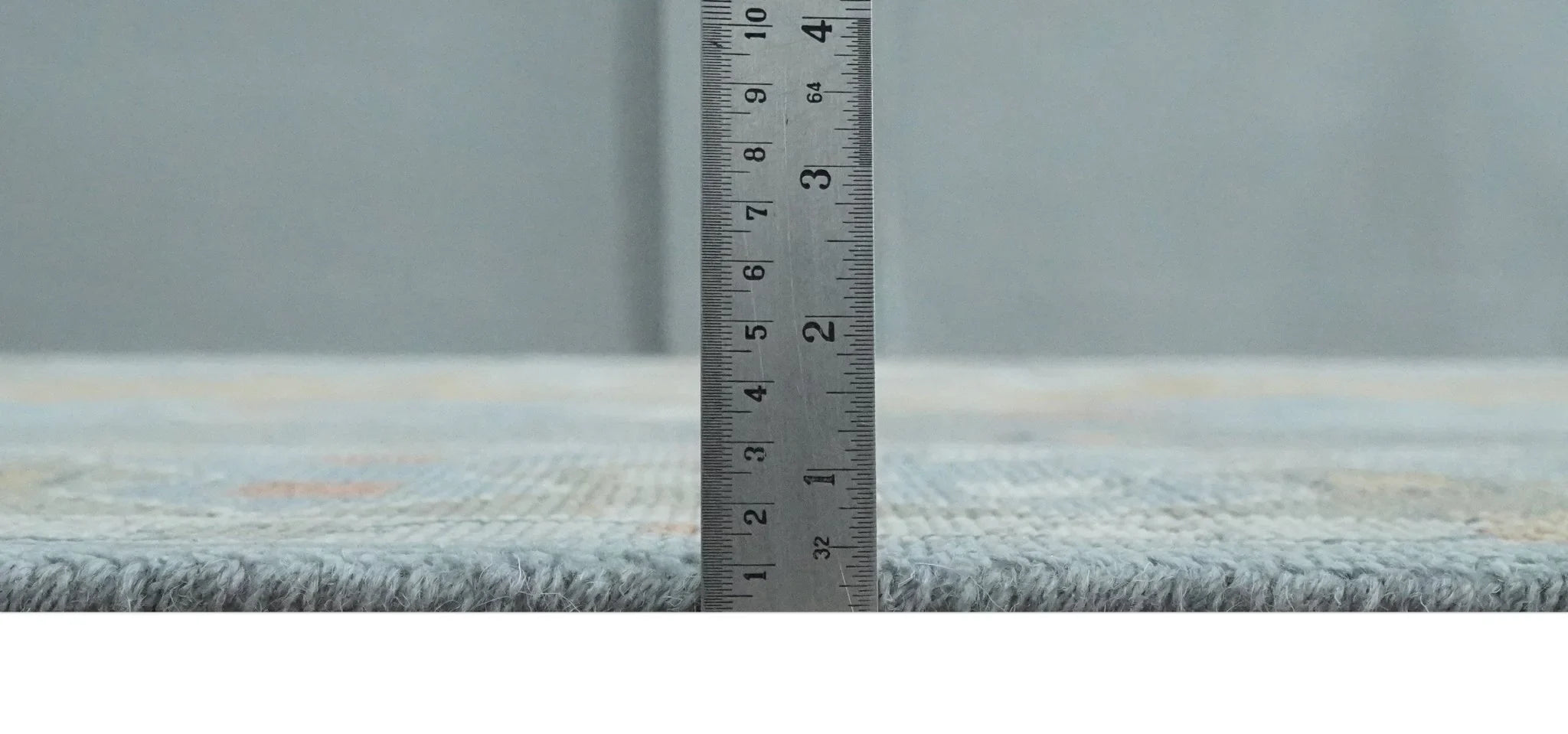 Beige, Blue and Ivory Hand Knotted Traditional Wool Area Rug - The Rug Decor