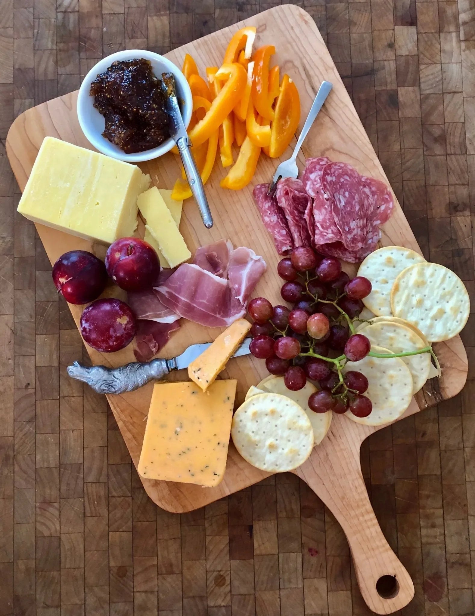 Best Charcuterie Board - American Maple Custom Medium Charcuterie Board - Vintage Style Rectangle French Board - The Mayfair Hall