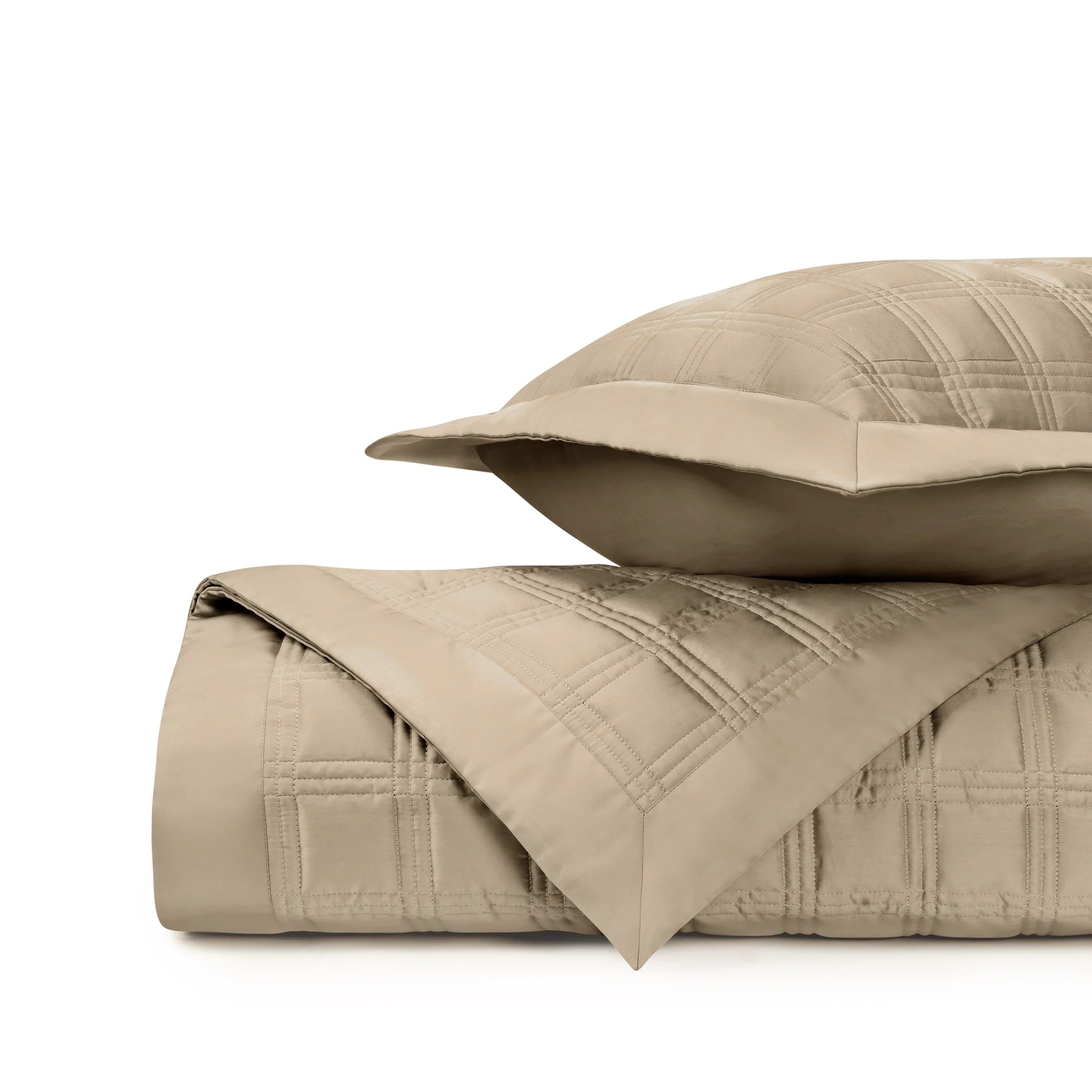Block Quilted Coverlet Set - The Mayfair Hall