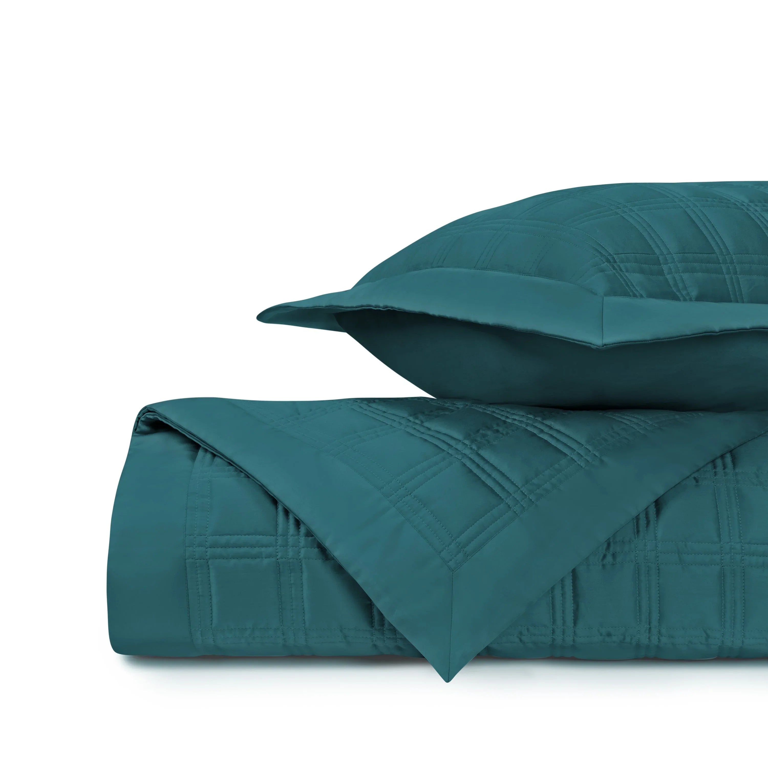 Block Quilted Coverlet Set - The Mayfair Hall