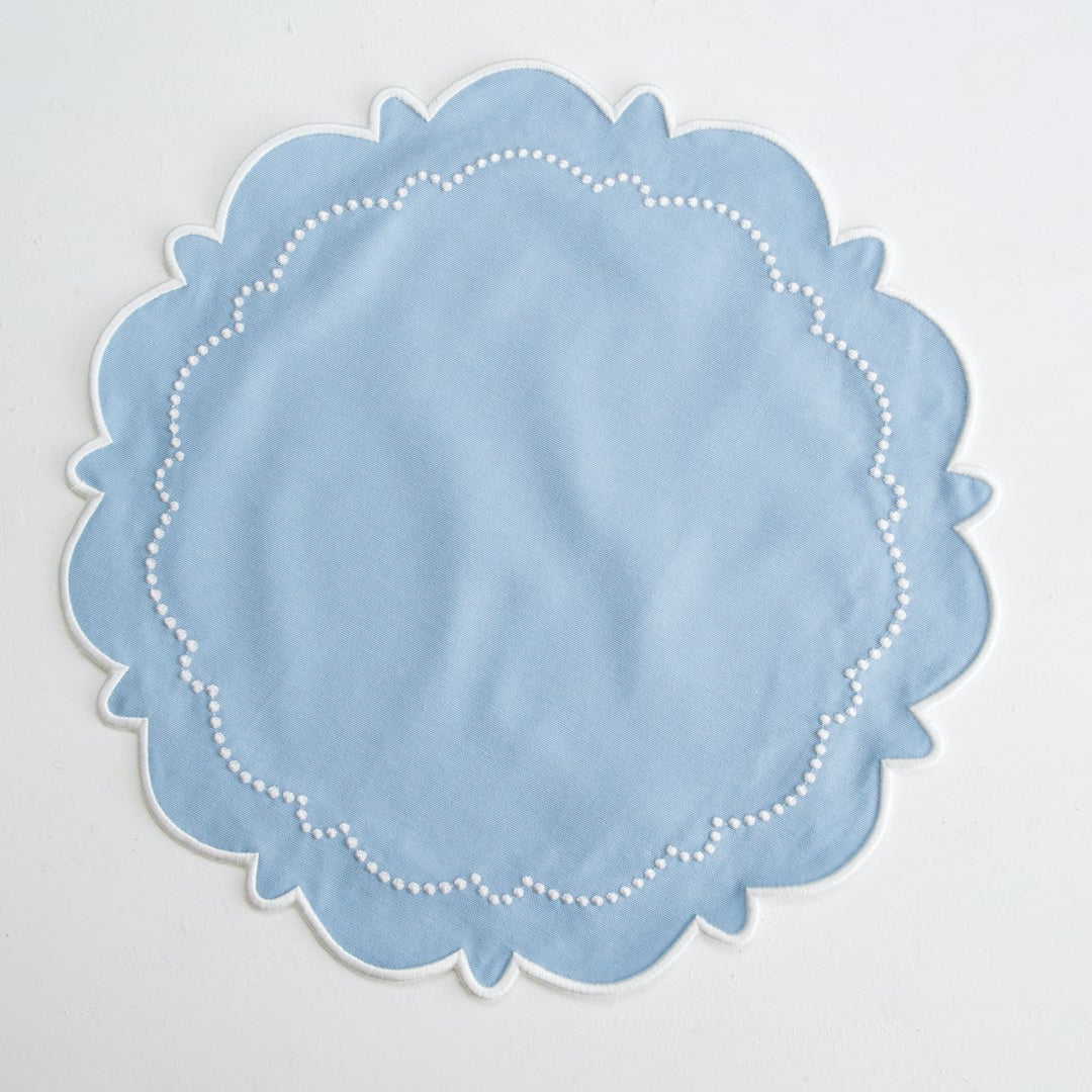 HARMONY BLUE ROUND FABRIC PLACEMAT (Set Of 4)