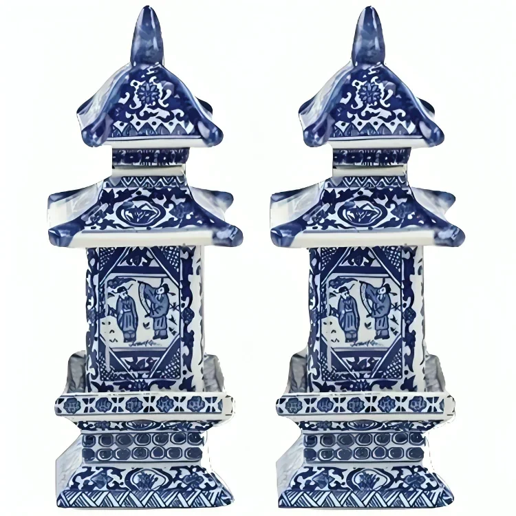 Mini Blue and White Pagodas Style 1 - The Mayfair Hall
